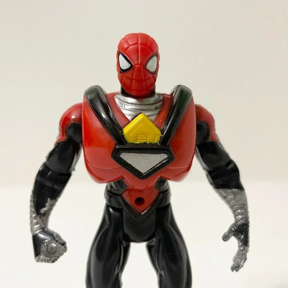 Vtg 1996 Toy Biz Techno  Wars Radioactive Spider Armor Spider Man Action Figure - Picture 2 of 16